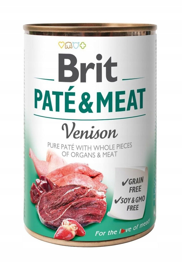 BRIT Pate&Meat mokra karma dla psa bez zbóż 8 x 400 g – mix smaków, puszki