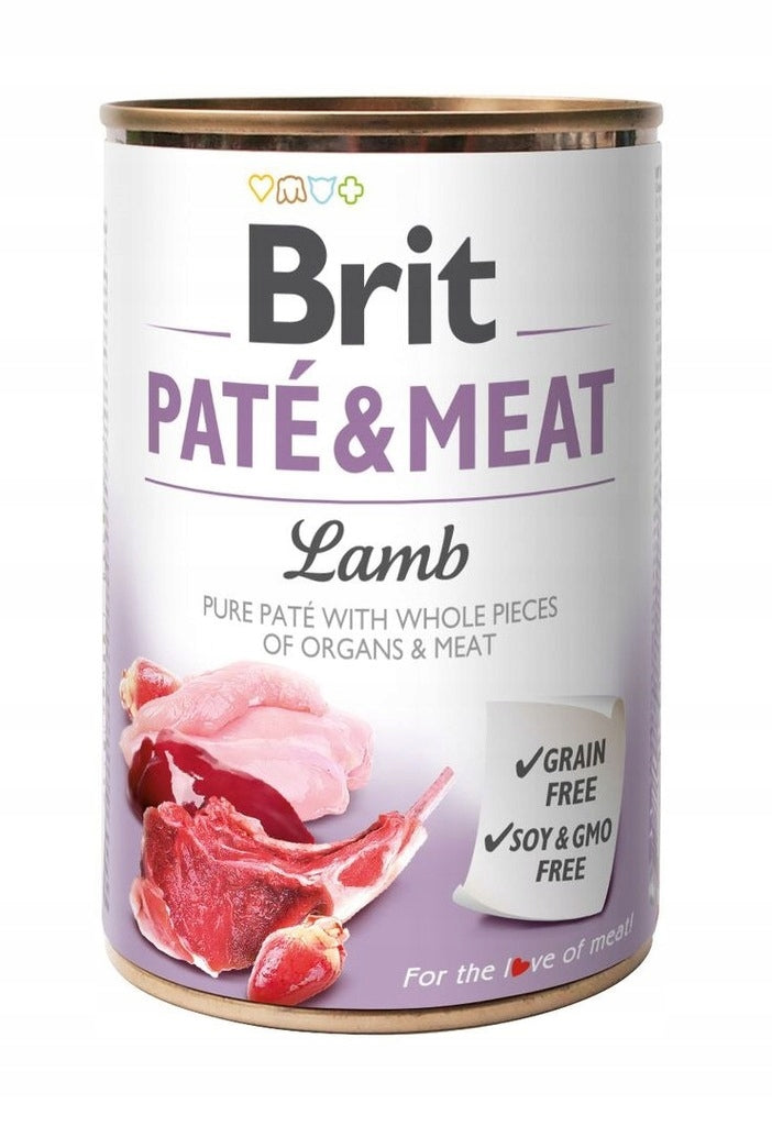 BRIT Pate&Meat mokra karma dla psa bez zbóż 8 x 400 g – mix smaków, puszki