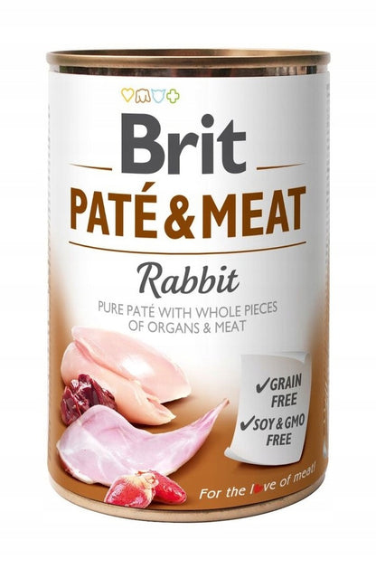 BRIT Pate&Meat mokra karma dla psa bez zbóż 8 x 400 g – mix smaków, puszki