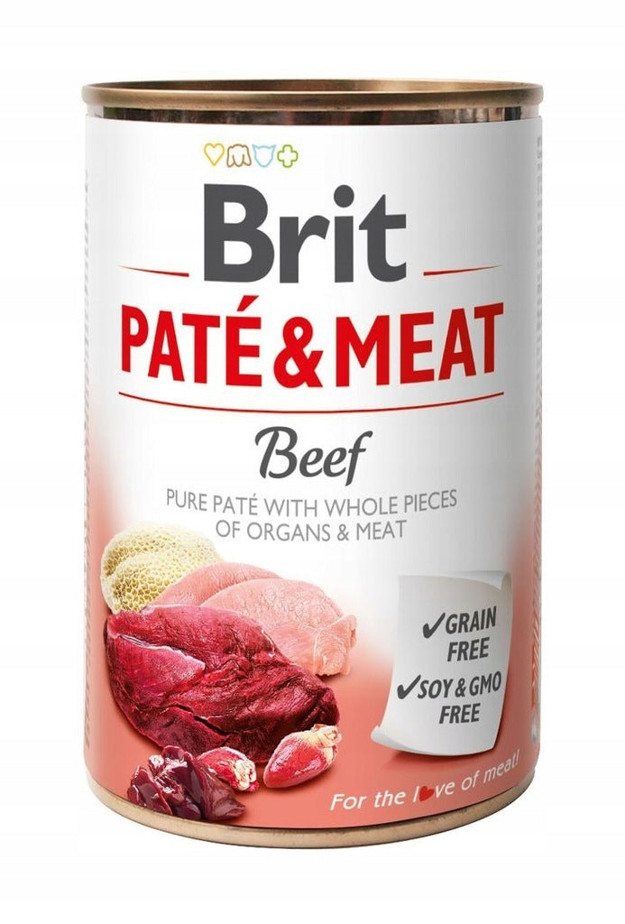 BRIT Pate&Meat mokra karma dla psa bez zbóż 8 x 400 g – mix smaków, puszki