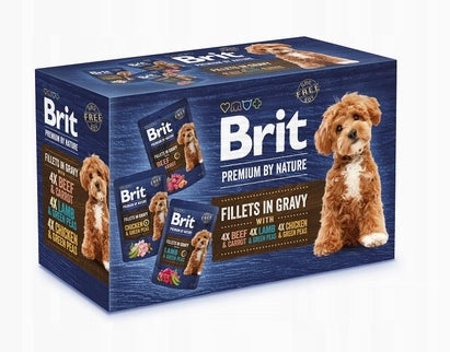 BRIT Premium by Nature mokra karma dla psa w sosie 12x85 g – bezzbożowa, mix smaków