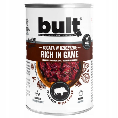 BULT Mokra karma dla psa bezzbożowa w puszkach 24 x 400 g – mix 6 smaków
