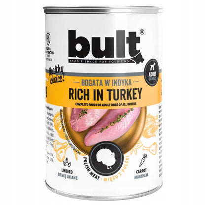 BULT Mokra karma dla psa bezzbożowa w puszkach 24 x 400 g – mix 6 smaków