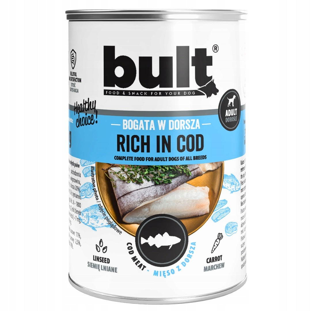 BULT Mokra karma dla psa bezzbożowa w puszkach 24 x 400 g – mix 6 smaków