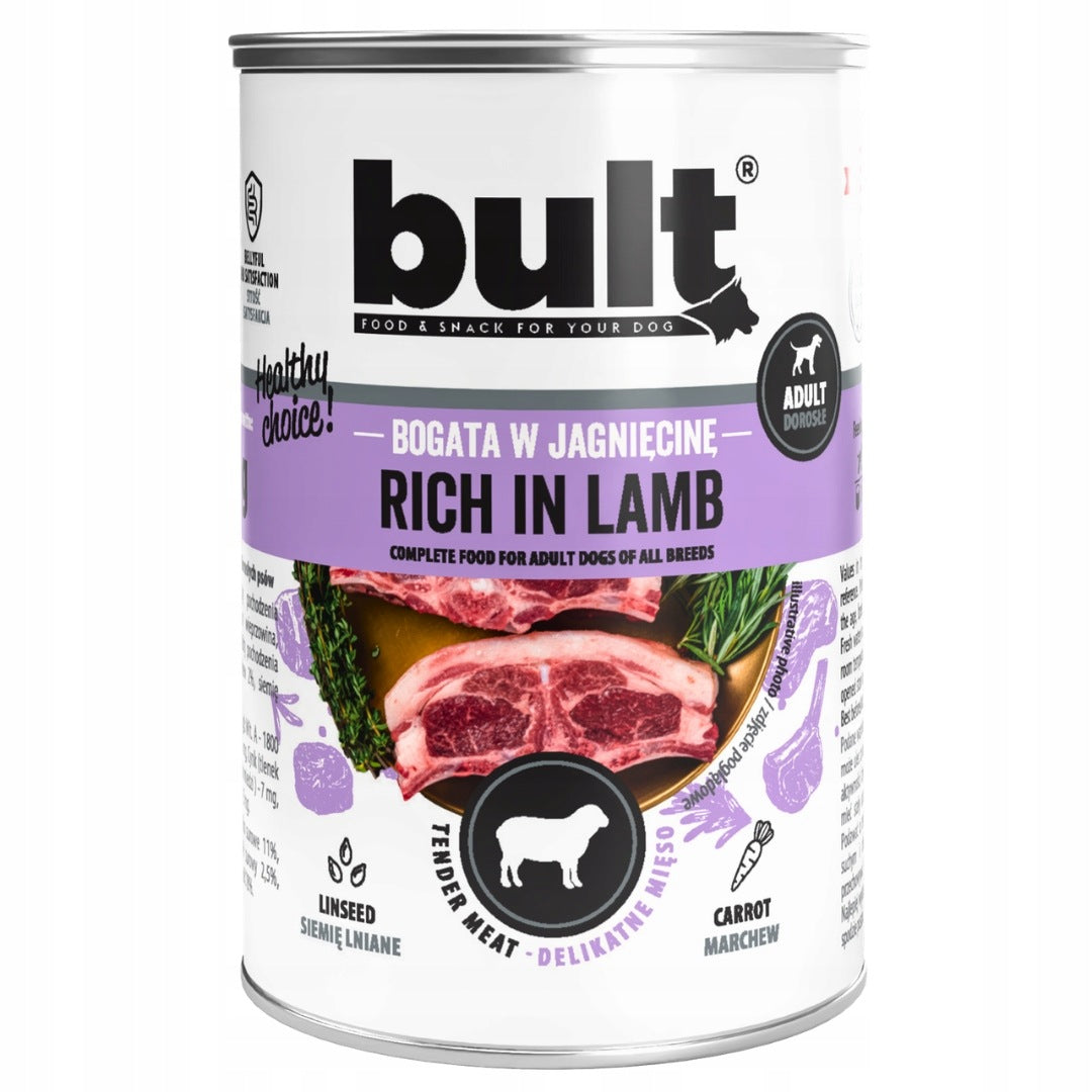 BULT Mokra karma dla psa bezzbożowa w puszkach 24 x 400 g – mix 6 smaków