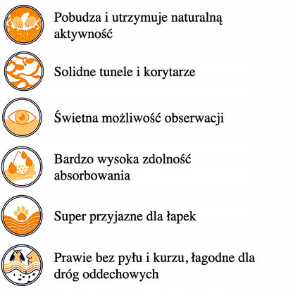 BUNNY NATURE Bedding Active ściółka dla chomika i gryzoni 12,5 l – lniana, do kopania tuneli
