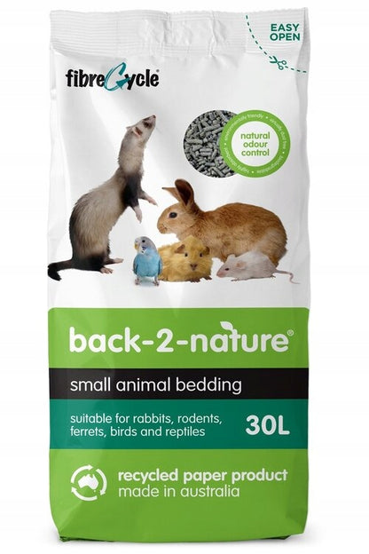 Back 2 Nature żwirek papierowy 30 l dla gryzoni i królików – bezpyłowy pellet z recyklingu