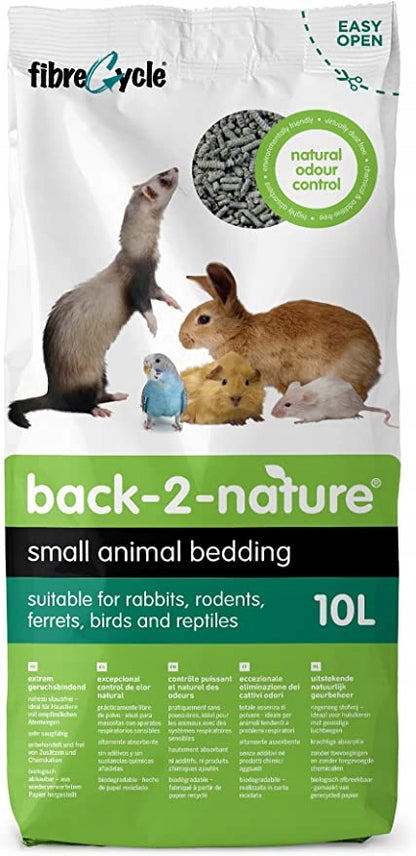 Back 2 Nature żwirek papierowy 30 l dla gryzoni i królików – bezpyłowy pellet z recyklingu
