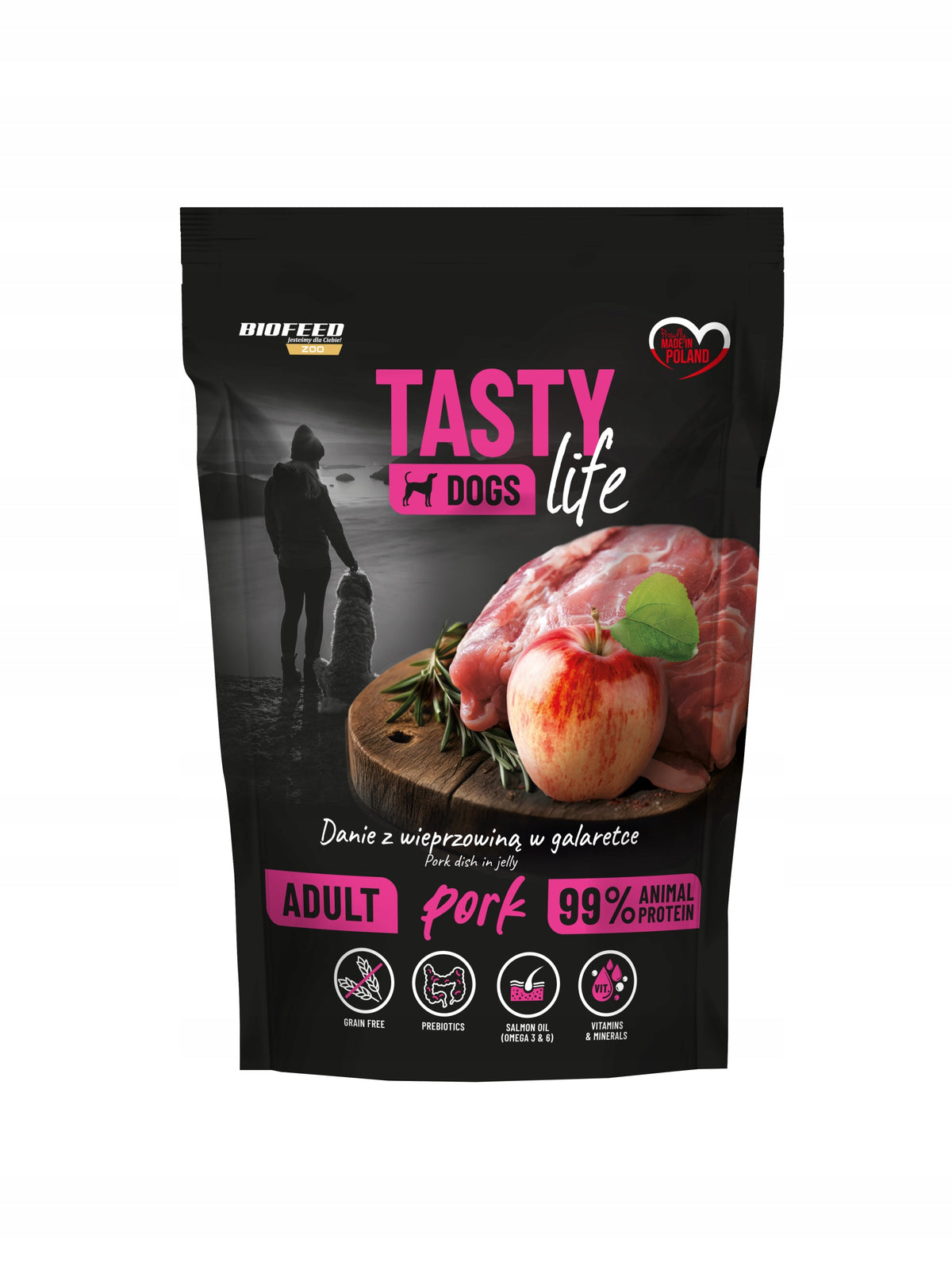 BioFeed Tasty Dogs Life mokra karma dla psa mix smaków – zestaw 24 x 500 g