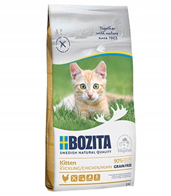 Bozita Kitten Grain Free sucha karma dla kociąt 10 kg bez zbóż – kurczak z łososiem