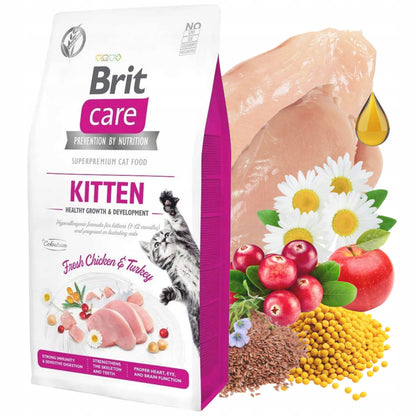 Brit Care Cat Grain-Free Kitten sucha karma dla kociąt 7 kg, bezzbożowa – kurczak