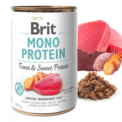 Brit Care Mono Protein mokra karma dla psa 8 x 400 g – bezzbożowa, monobiałkowa, mix smaków