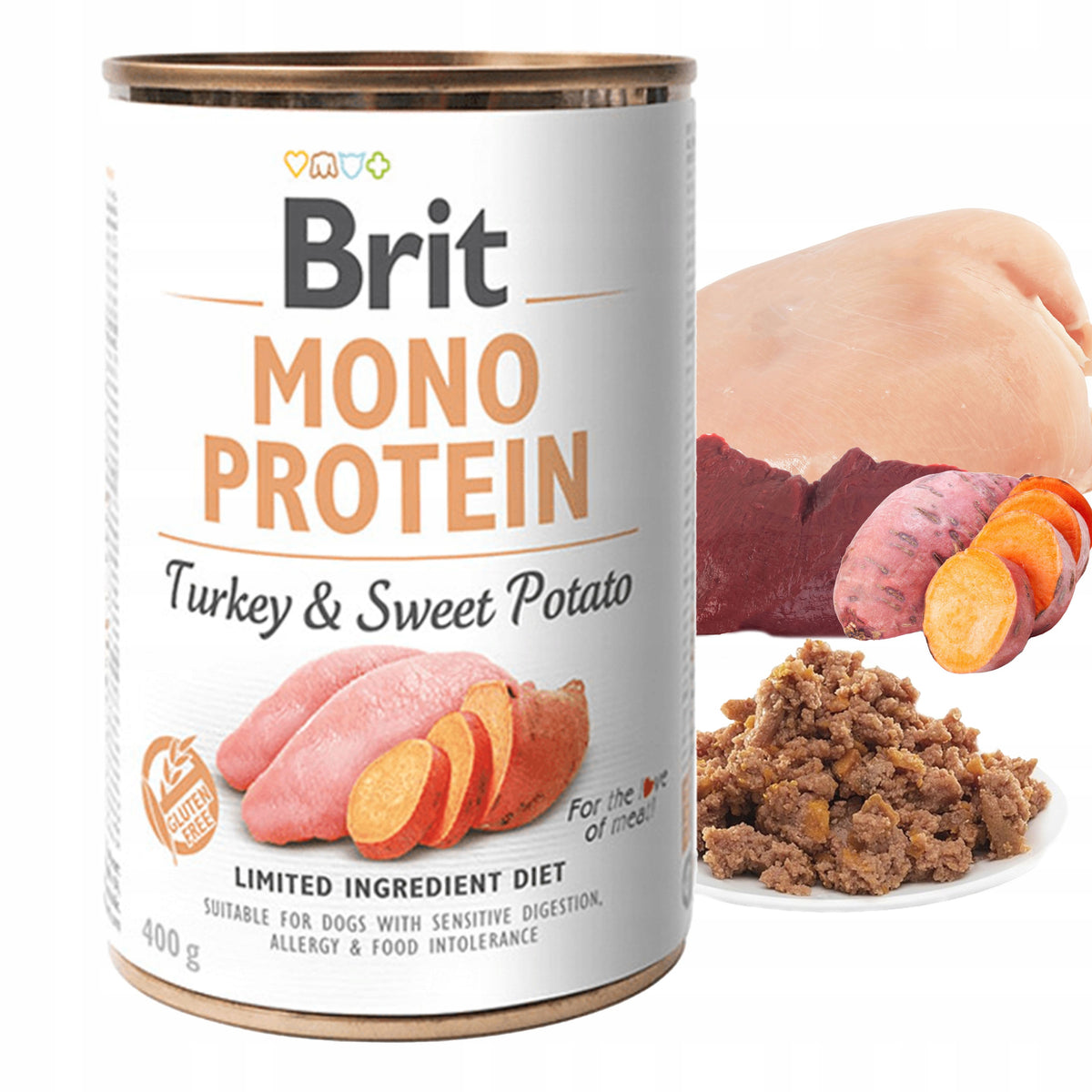Brit Care Mono Protein mokra karma dla psa 8 x 400 g – bezzbożowa, monobiałkowa, mix smaków