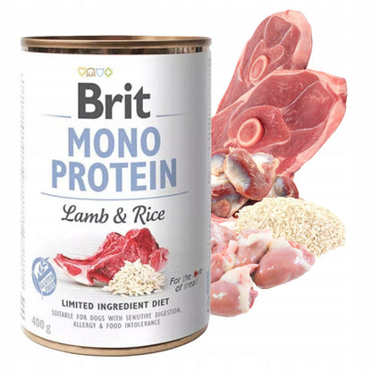 Brit Care Mono Protein mokra karma dla psa 8 x 400 g – bezzbożowa, monobiałkowa, mix smaków