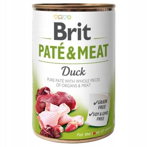 Brit Pate & Meat mokra karma dla psa bezzbożowa 6 x 400 g, pasztet z mięsem – mix smaków