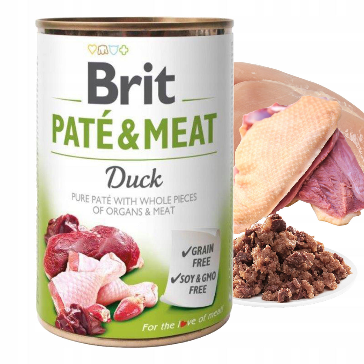 Brit Mokra karma dla psa dorosłego bezzbożowa, pasztet z kawałkami mięsa 8 x 400 g – mix smaków