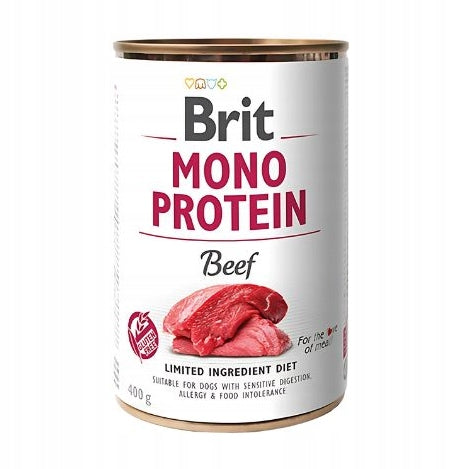 Brit Mono Protein mokra karma dla psa wołowina 24 x 400 g – monobiałkowa, bezzbożowa