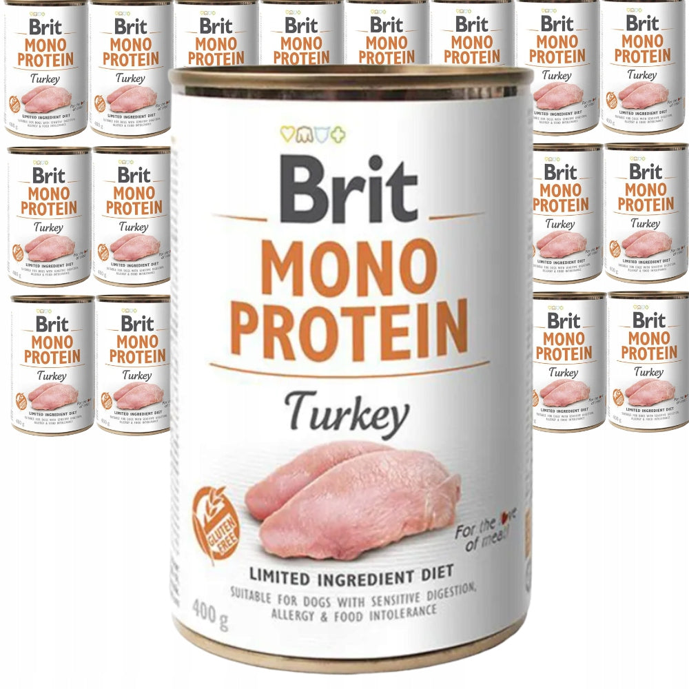 Brit Mono Protein mokra karma dla psa z indykiem 24x400 g – monobiałkowa, bezzbożowa