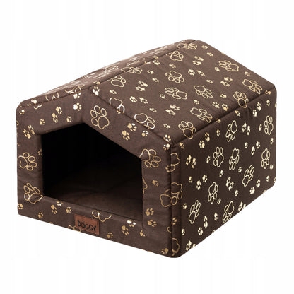 Doggy Buda Smart budka legowisko dla psa i kota 59x55 cm z poduszką, wodoodporna – brązowa