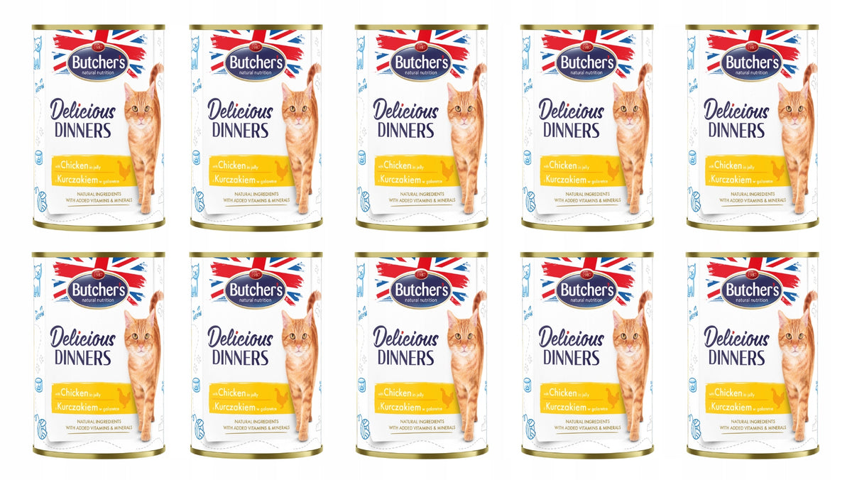 Butcher's Delicious Dinners mokra karma dla kota z kurczakiem 10x400 g – bezzbożowa