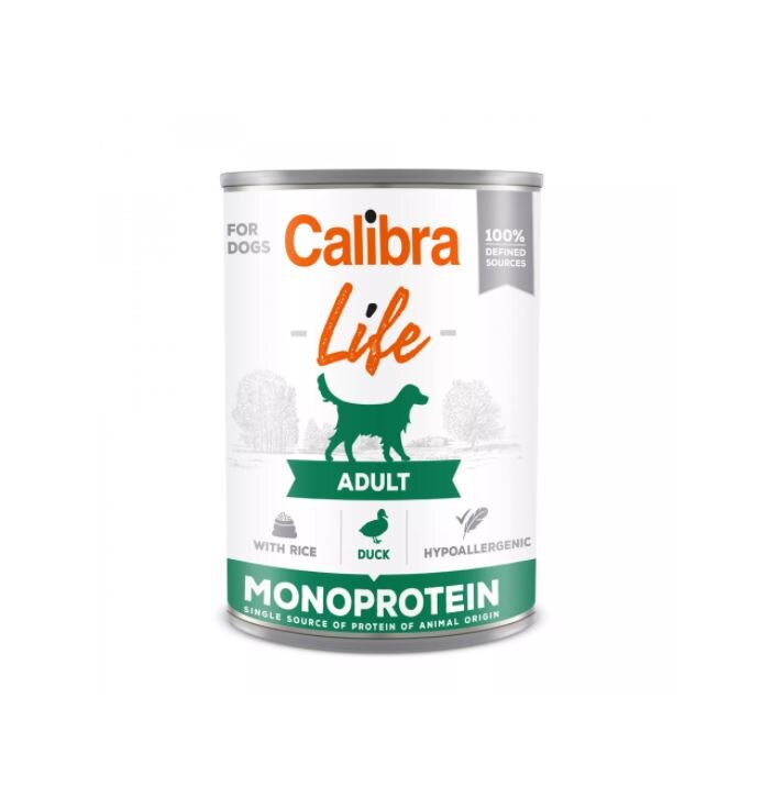 Calibra mokra karma dla psa monobiałkowa 12 x 400 g bez kurczaka, bezzbożowa – mix smaków
