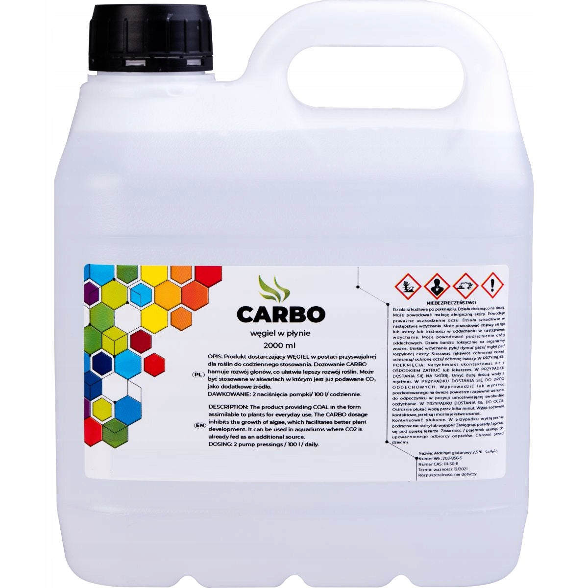 Akwarium-net Carbo węgiel w płynie 2,5% 2000 ml – nawóz dla roślin akwariowych, kanister