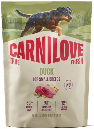Carnilove True Fresh sucha karma dla psów małych ras z kaczką 1,5 kg – bezzbożowa