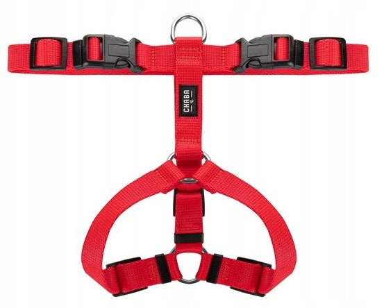 CHABA Szelki dla psa Guard M bezuciskowe, regulowane, taśma 2,0 cm – czerwone