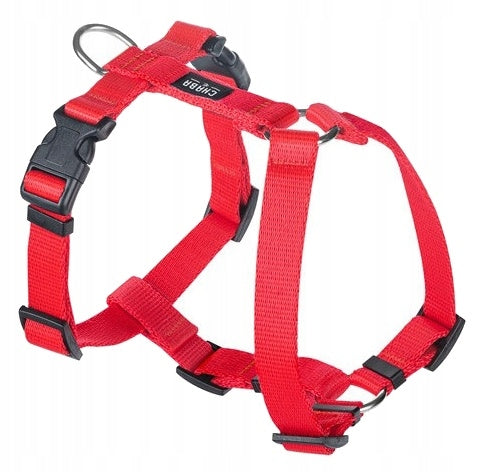 CHABA Szelki dla psa Guard M bezuciskowe, regulowane, taśma 2,0 cm – czerwone