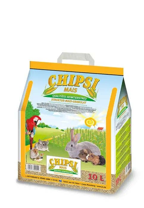 Chipsi Mais ściółka kukurydziana 10 l bezpyłowa dla gryzoni, królików i ptaków – granulat