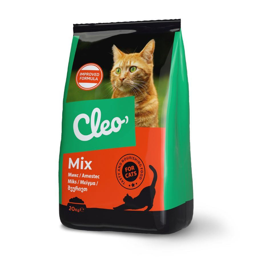 Cleo Karma sucha dla kotów dorosłych 20 kg z kurczakiem, wysokobiałkowa – mix smaków