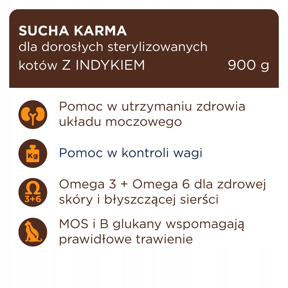 Club 4 Paws Premium sucha karma dla kotów sterylizowanych 2 kg – z indykiem