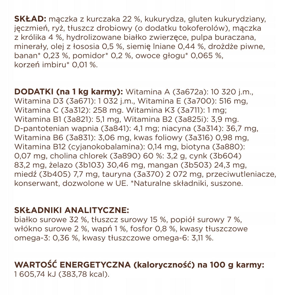 Club 4 Paws Premium sucha karma dla dorosłych kotów 2 kg z Omega-3 i tauryną – królik
