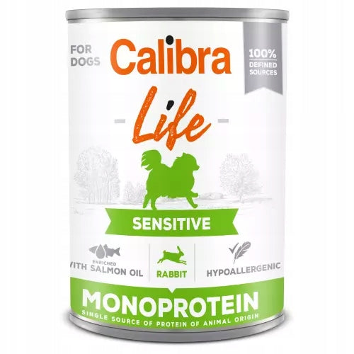 Calibra Sensitive mokra karma dla psa z królikiem 12 x 400 g – monoproteinowa