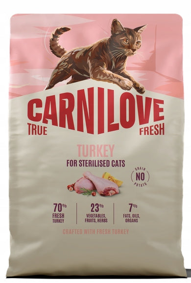 Carnilove True Fresh sucha karma dla kotów sterylizowanych 2 kg bezzbożowa – indyk