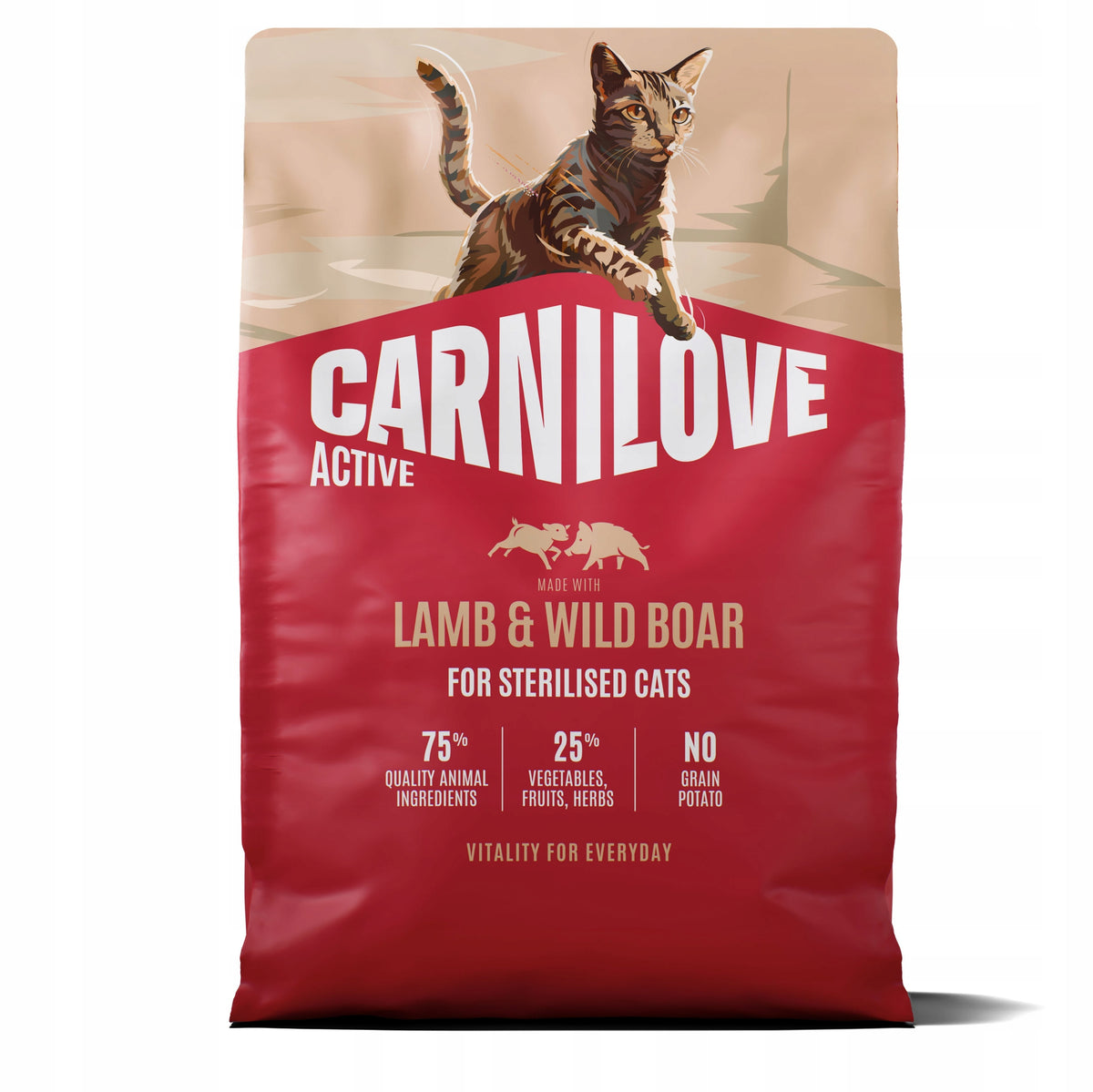 Carnilove Active sucha karma dla kotów sterylizowanych 6 kg – bezzbożowa, jagnięcina i dzik