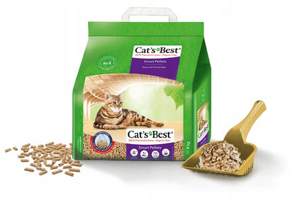Cat's Best Smart Pellet żwirek drewniany zbrylający dla kota 10 l (5 kg) – biodegradowalny