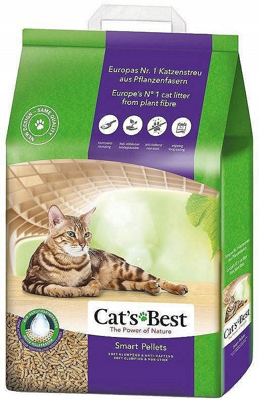 Cat's Best Smart Pellet żwirek drewniany zbrylający dla kota 10 l (5 kg) – biodegradowalny