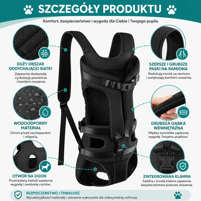 Nosidełko z nylonu i grubą pianką dla psa uniwersalne
