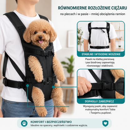 Nosidełko z nylonu i grubą pianką dla psa uniwersalne