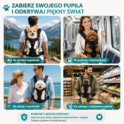Nosidełko z nylonu i grubą pianką dla psa uniwersalne