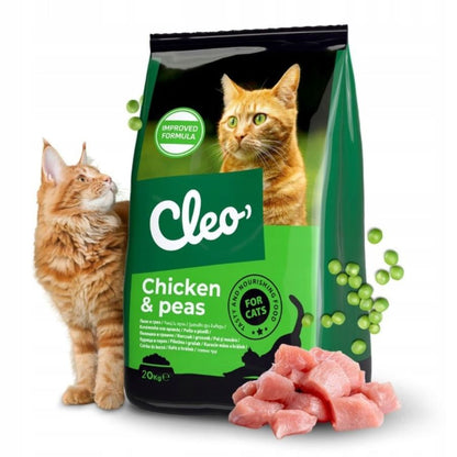 Cleo Chicken & peas sucha karma dla kotów dorosłych 20 kg – kurczak z groszkiem