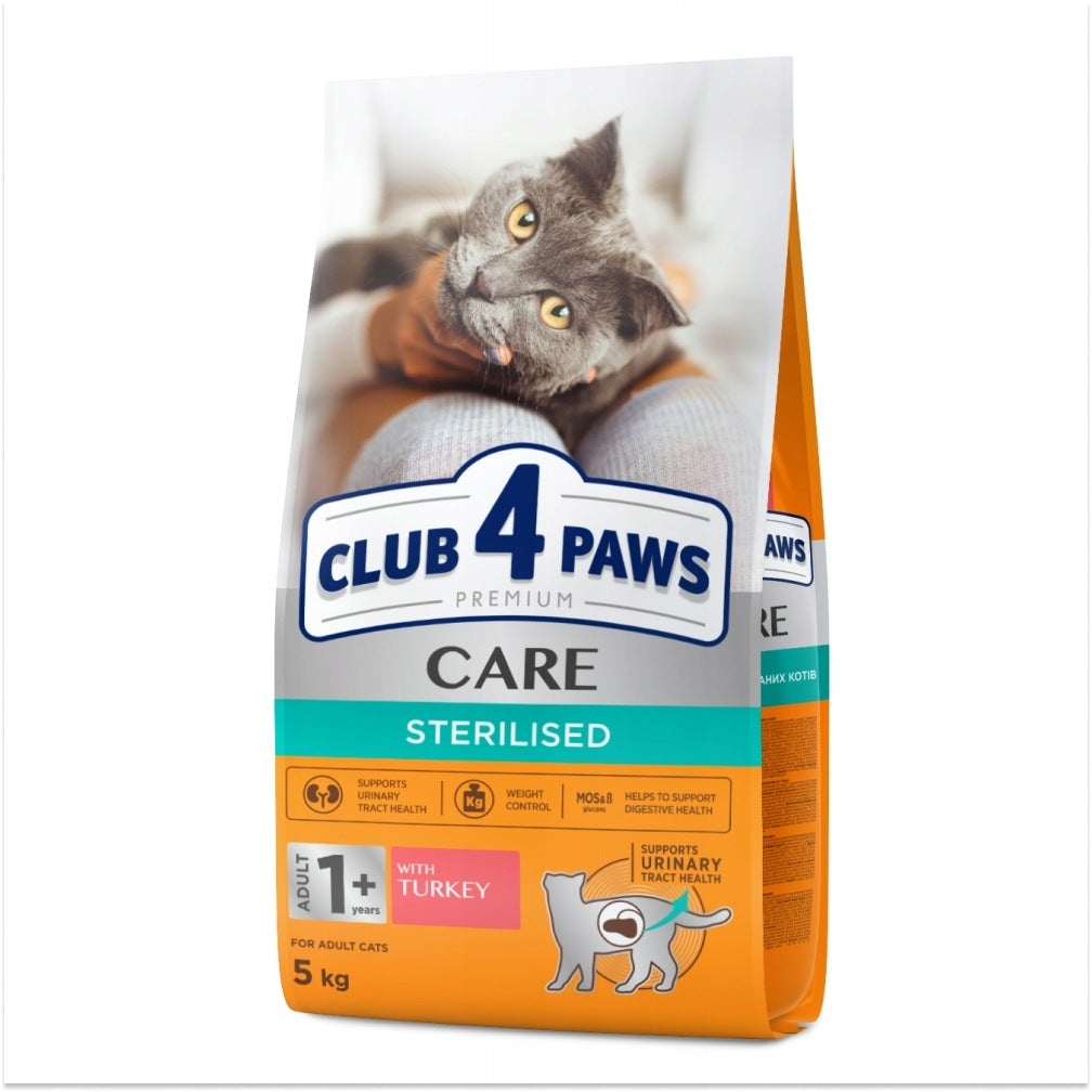 Club 4 Paws Premium sucha karma dla kotów sterylizowanych 5 kg – indyk