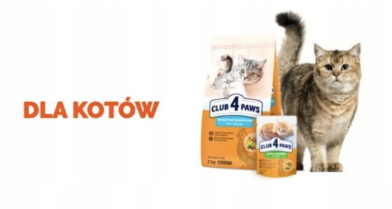 Club 4 Paws Premium sucha karma dla dorosłych kotów 4w1 z jagnięciną 2 kg