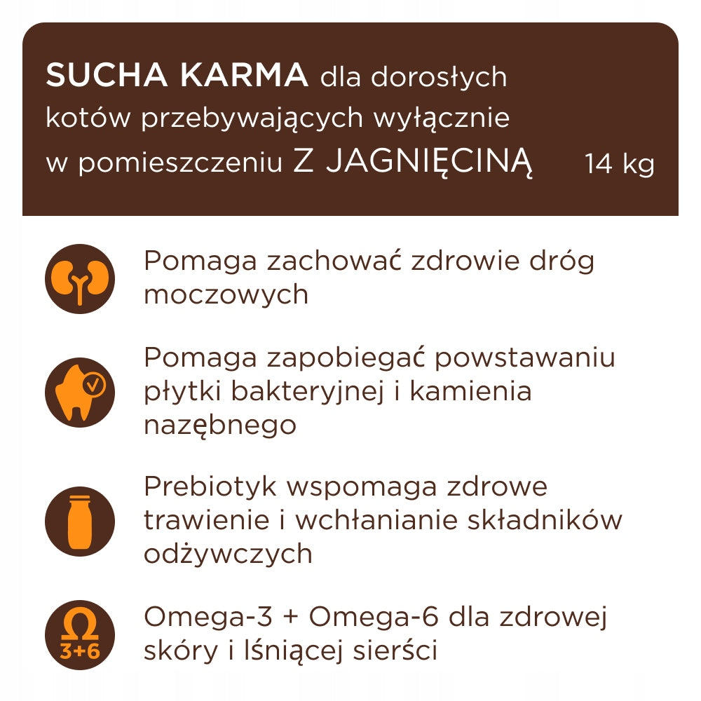 Club 4 Paws Premium sucha karma dla dorosłych kotów 4w1 z jagnięciną 2 kg