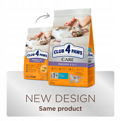 Club 4 Paws Premium sucha karma dla dorosłych kotów 4w1 z jagnięciną 2 kg