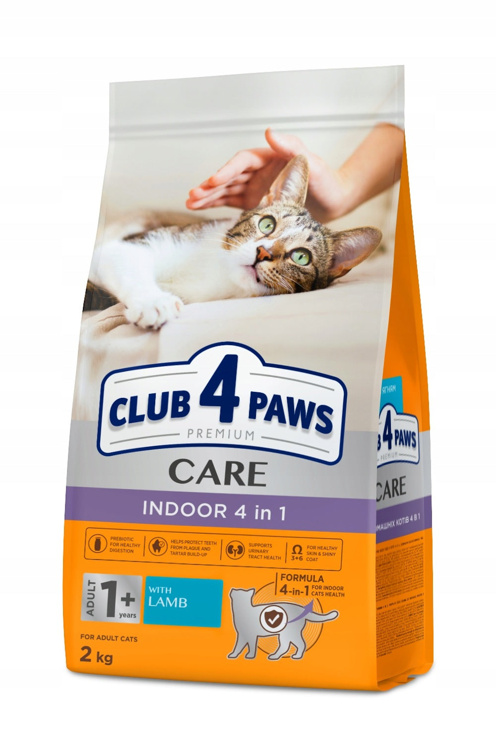 Club 4 Paws Premium sucha karma dla dorosłych kotów 4w1 z jagnięciną 2 kg