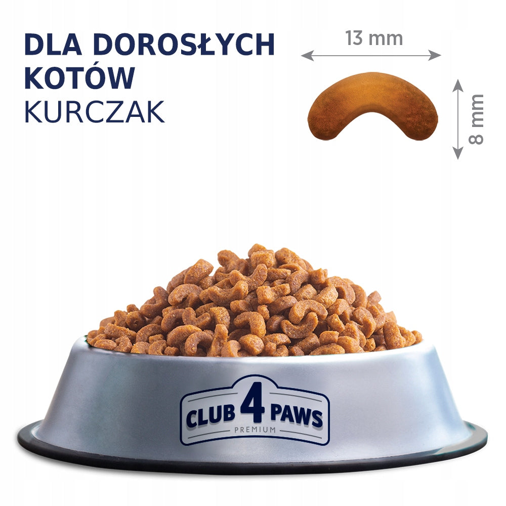 Club 4 Paws Premium sucha karma dla kotów dorosłych z kurczakiem 2 kg – pełnoporcjowa