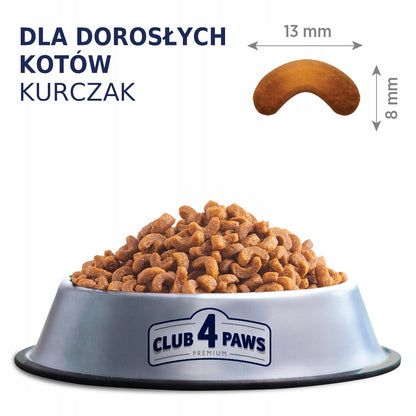 Club 4 Paws Premium sucha karma dla kotów dorosłych z kurczakiem 2 kg – pełnoporcjowa