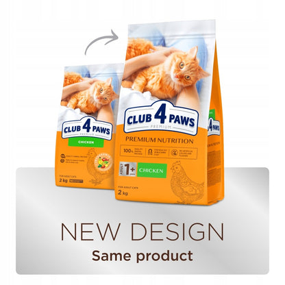 Club 4 Paws Premium sucha karma dla kotów dorosłych z kurczakiem 2 kg – pełnoporcjowa